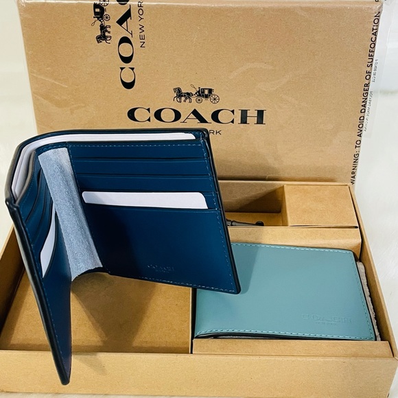 Coach Boxed 3 in 1 wallet gift set in Colorblock - Picture 2 of 9